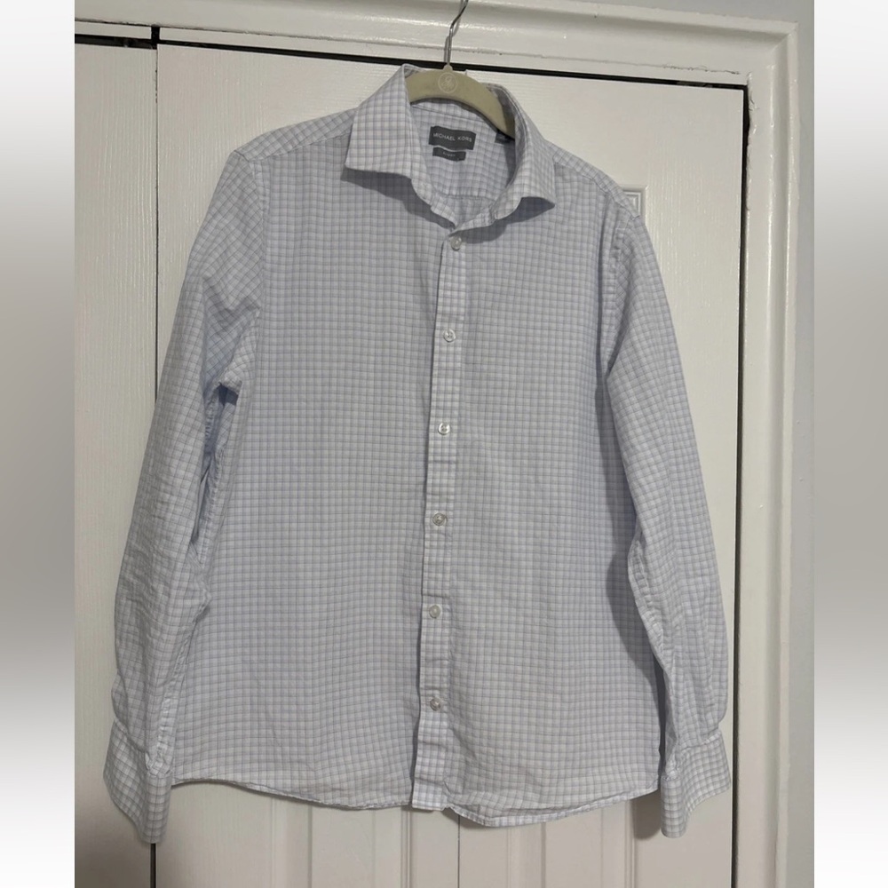 Michael Kors Men's Blue Checkered Shirt